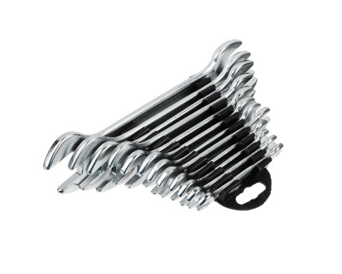 Набор рожковых оцинкованных ключей РОКОТ в пластиковом подвесе 12 пр., 6-24 мм 736-004