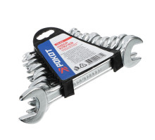 Набор рожковых оцинкованных ключей РОКОТ в пластиковом подвесе 12 пр., 6-24 мм 736-004