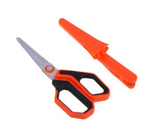 Ножницы универсальные ЕРМАК 12.5 см, лезвия 3CR13, рукоятка ABS+TPR, защитный футляр, блистер 624-104