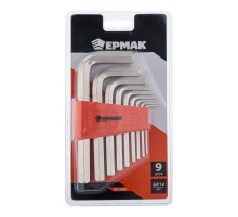 Набор ключей - шестигранников ЕРМАК 2,0-12 мм, 9 шт. (009) 657-009