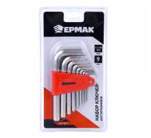 Набор ключей - шестигранников ЕРМАК 1,5-10 мм, 9 шт. (011) 657-011