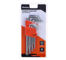 Набор ключей ЕРМАК TORX-профиль, 75x3 мм-170x9 мм, 9 предметов 657-024