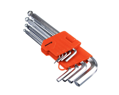 Набор шестигранников ЕРМАК HEX+BallpointHex, 9 шт (1.5-10 мм), блистер JF 2160A 657-172