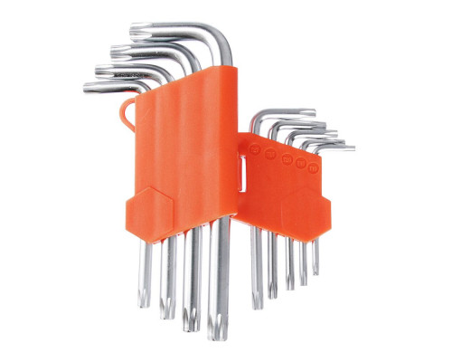 Набор ключей ЕРМАК TORX-профиль 9 пр., T10 - T50, длина 95 - 220 мм 657-188