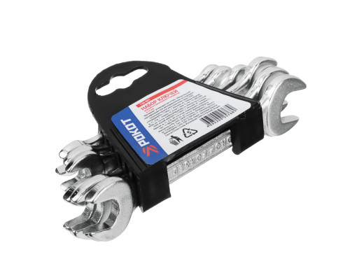 Набор ключей рожковых РОКОТ оцинкованные, в пластик. подвесе 6 пр. (6x7, 8x10, 9x11, 10x12, 12x13, 13x14 мм) 736-001