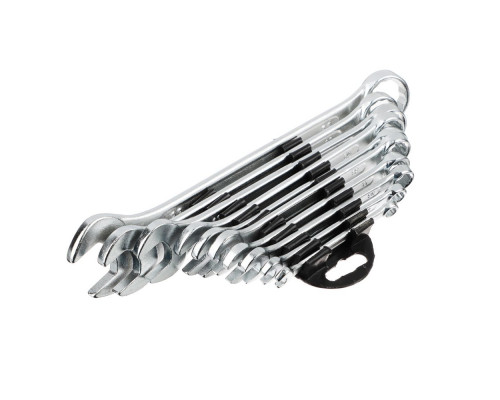 Набор комбинированных оцинкованных ключей РОКОТ в пластиковом подвесе 6, 8, 10, 11, 12, 13, 14, 17, 19, 22 мм 736-012