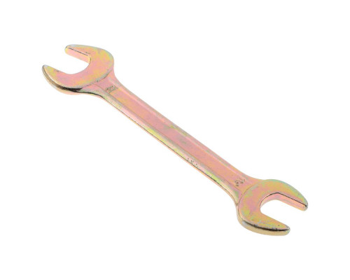 Набор рожковых ключей ЕРМАК 8 предметов, 8x10-19x22мм, желтый цинк, пластик холдер 736-073