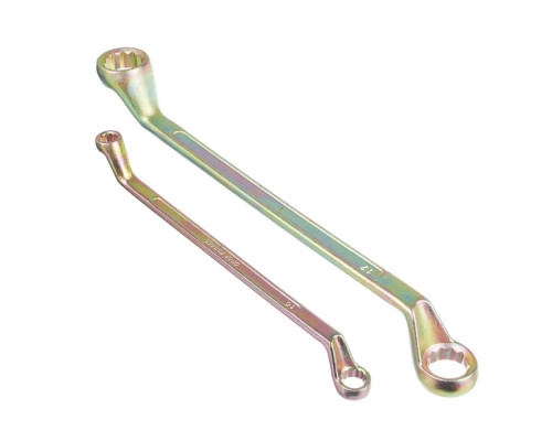 Набор накидных ключей ЕРМАК 6 предметов, 8x10 - 17x19 мм, желтый цинк, пластик холдер 736-075