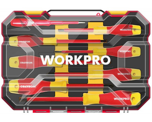 Набор диэлектрических отверток 8 шт. (до 1000 В) WORKPRO WP204700