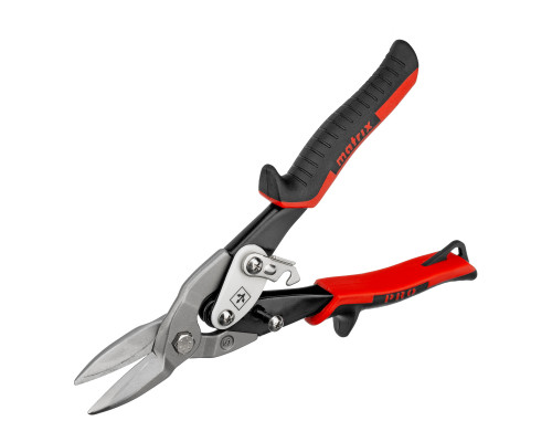 Ножницы по металлу Matrix PRO 250 мм, прямой рез, сталь CRMO, двухкомпонентные рукоятки 78322