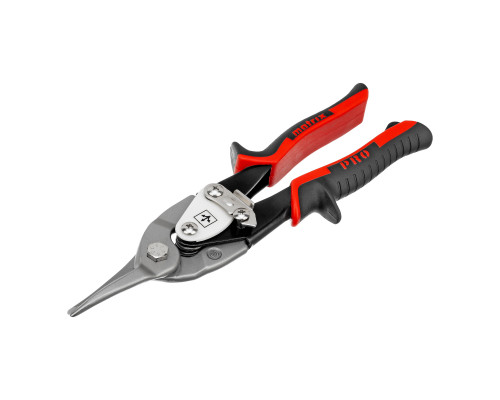 Ножницы по металлу Matrix PRO 250 мм, прямой рез, сталь CRMO, двухкомпонентные рукоятки 78322