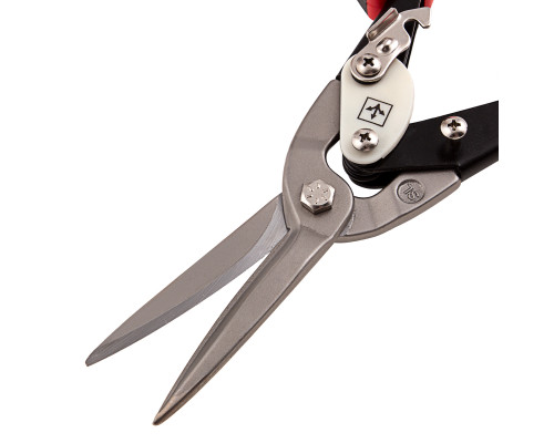 Ножницы по металлу MATRIX, удлиненные, 290 мм, прямой рез, CrMo, 2-комп. обрезиненные рукоятки PRO 78328