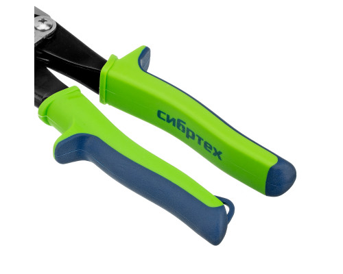 Ножницы по металлу СИБРТЕХ 250 мм, прямой рез, сталь С55, двухкомпонентные рукоятки 78336