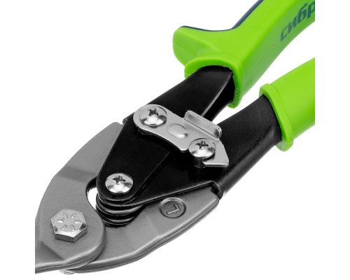 Ножницы по металлу СИБРТЕХ 250 мм, левый рез, сталь С55, двухкомпонентные рукоятки 78338