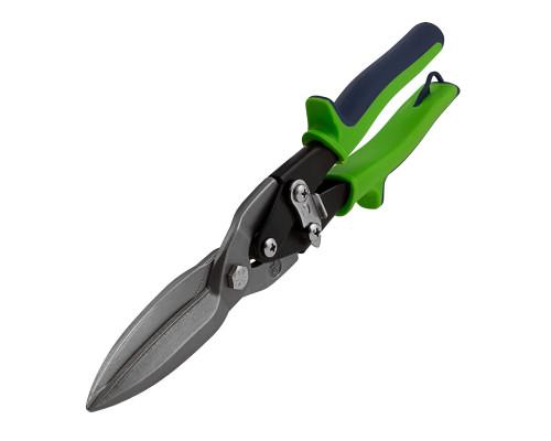 Ножницы по металлу СИБРТЕХ, удлиненные, 285 мм, пряморежущие, 2-комп. обрезиненные рукоятки 78339