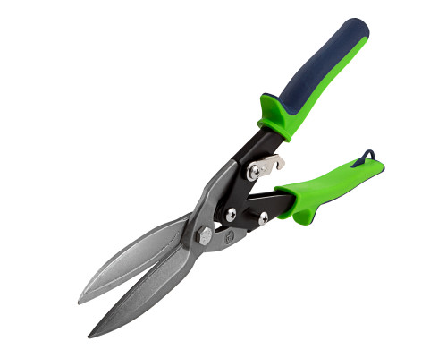 Ножницы по металлу СИБРТЕХ, удлиненные, 285 мм, пряморежущие, 2-комп. обрезиненные рукоятки 78339