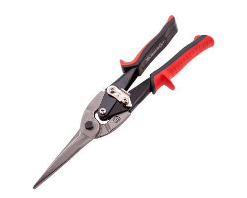 Ножницы по металлу MATRIX, удлиненные, 285 мм, пряморежущие, обрезиненные рукоятки 78341