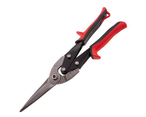 Ножницы по металлу MATRIX, удлиненные, 285 мм, пряморежущие, обрезиненные рукоятки 78341