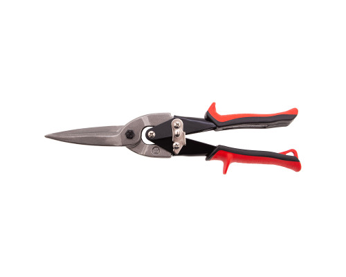 Ножницы по металлу MATRIX, удлиненные, 285 мм, пряморежущие, обрезиненные рукоятки 78341