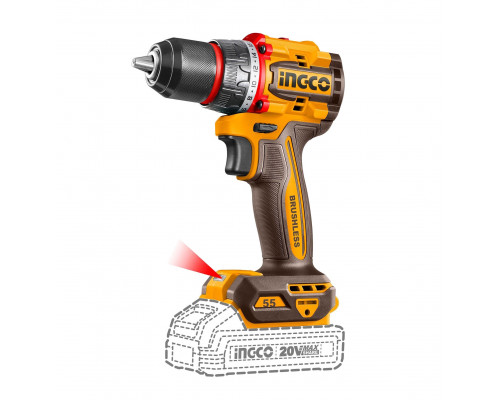 Аккумуляторный шуруповерт 20B BL 55 Нм без АКБ и ЗУ SUPER INGCO INDUSTRIAL CDLI205581