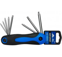 Набор складных имбусовых ключей Vertextools Torx T9-T40, 8 предметов 1635-8