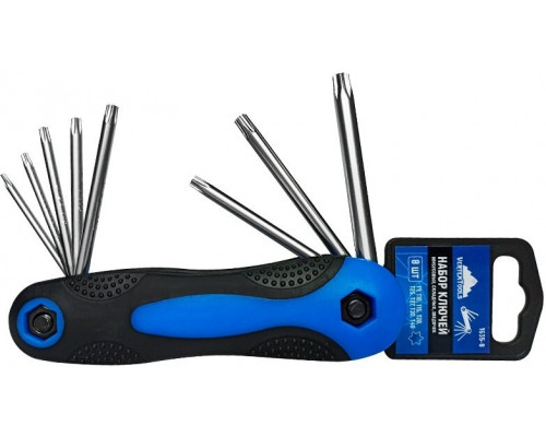 Набор складных имбусовых ключей Vertextools Torx T9-T40, 8 предметов 1635-8