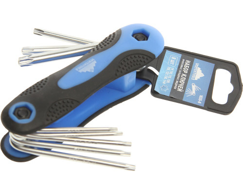 Набор складных имбусовых ключей Vertextools Torx T9-T40, 8 предметов 1635-8