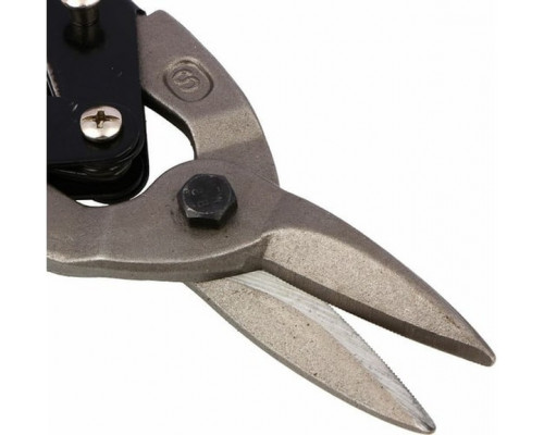 Ножницы по металлу ЕРМАК 250 мм, двухкомпонентная рукоятка, прямой 599-098