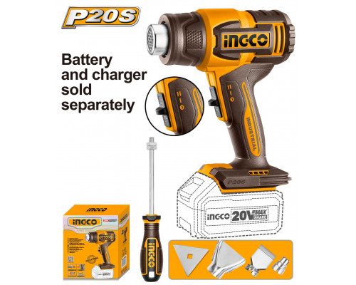 Фен аккумуляторный 20В без АКБ и ЗУ SUPER INGCO INDUSTRIAL HGLI2006