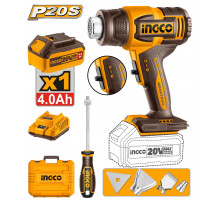 Фен аккумуляторный 20В 1хАКБ 4Ач и ЗУ SUPER INGCO INDUSTRIAL HGLI20065