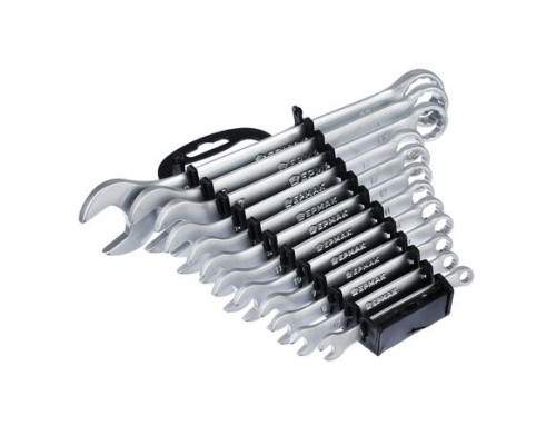 Набор рожково-накидных ключей ЕРМАК 12 предметов, 6-22 мм, матовые CRV, пластик холдер 736-050