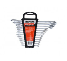 Набор рожково-накидных ключей ЕРМАК 12 предметов, 6-22 мм, матовые CRV, пластик холдер 736-050