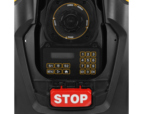 Робот-газонокосилка Grass Master 1000  1000 м², 3 Ач, 28 V, LCD дисплей, Wi-Fi Denzel 58955