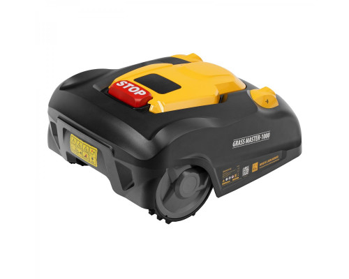 Робот-газонокосилка Grass Master 1000  1000 м², 3 Ач, 28 V, LCD дисплей, Wi-Fi Denzel 58955