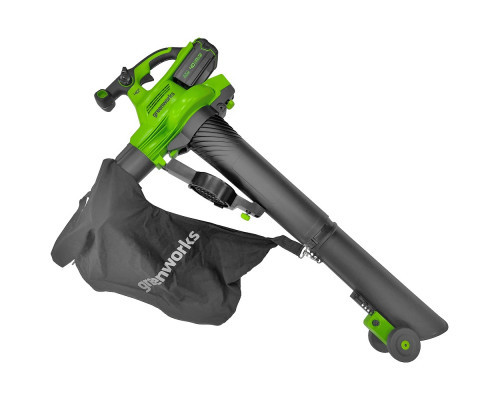 Пылесос-воздуходувка GREENWORKS GD40BV 40 V с акб и з/у 2406907UB Пылесос-воздуходувка GREENWORKS GD40BV 40 V с акб и з/у 2406907UB