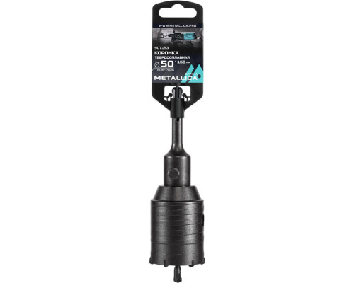Коронка буровая SDS-plus METALLICA Optima 50x160/100 мм твердосплавная H=50 мм, M22,0х2,0 мм, с адаптером 907153 Коронка буровая SDS-plus METALLICA Optima 50x160/100 мм твердосплавная H=50 мм, M22,0х2,0 мм, с адаптером 907153