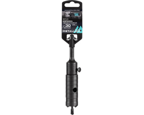 Коронка буровая SDS-plus METALLICA Optima 30x160/100 мм твердосплавная H=50 мм, M22,0х2,0 мм, с адаптером 907115