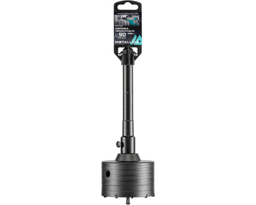 Коронка буровая SDS-max METALLICA Optima 90x250/110 мм твердосплавная H=50 мм, M22,0х2,0 мм, с адаптером 907221 Коронка буровая SDS-max METALLICA Optima 90x250/110 мм твердосплавная H=50 мм, M22,0х2,0 мм, с адаптером 907221