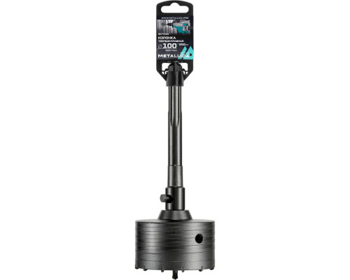 Коронка буровая SDS-max METALLICA Optima 100x250/110 мм твердосплавная H=50 мм, M22,0х2,0 мм, с адаптером 907238 Коронка буровая SDS-max METALLICA Optima 100x250/110 мм твердосплавная H=50 мм, M22,0х2,0 мм, с адаптером 907238