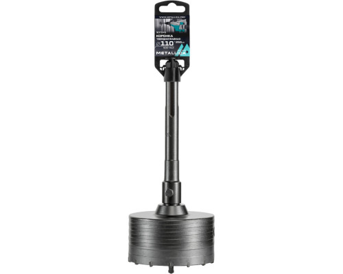 Коронка буровая SDS-max METALLICA Optima 110x250/110 мм твердосплавная H=50 мм, M22,0х2,0 мм, с адаптером 907245 Коронка буровая SDS-max METALLICA Optima 110x250/110 мм твердосплавная H=50 мм, M22,0х2,0 мм, с адаптером 907245