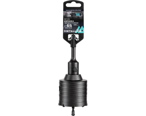 Коронка буровая SDS-plus METALLICA Optima 65x160/100 мм твердосплавная H=50 мм, M22,0х2,0 мм, с адаптером 907184