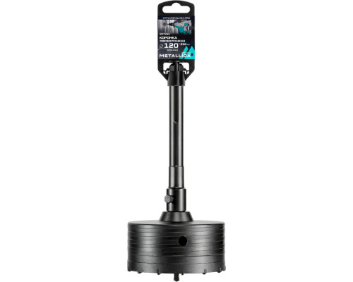 Коронка буровая SDS-max METALLICA Optima 120x250/110 мм твердосплавная H=50 мм, M22,0х2,0 мм, с адаптером 907252 Коронка буровая SDS-max METALLICA Optima 120x250/110 мм твердосплавная H=50 мм, M22,0х2,0 мм, с адаптером 907252