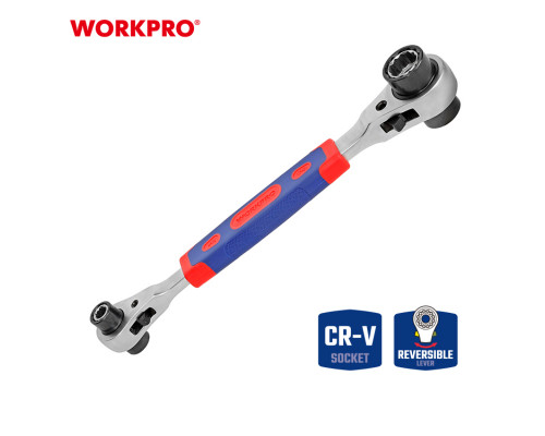 Ключ торцевой с трещеткой WORKPRO 8-в-1 WP272059