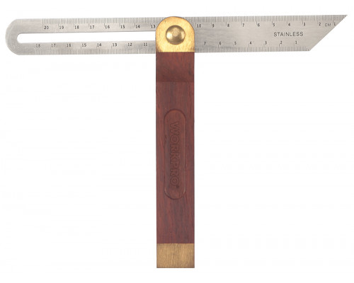 Малка угломер WORKPRO деревянная ручка, 230 мм WP264006