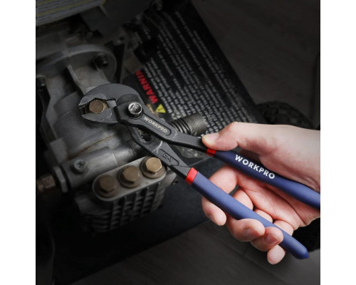 Клещи переставные 250 мм CR-V (с кнопкой) WORKPRO WP231155