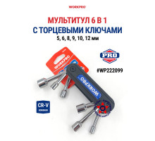 Мультитул с торцевыми ключами метрическими 6 в 1 WORKPRO WP222099