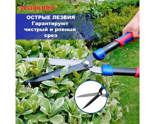 Ножницы для живой изгороди с прямым лезвием WORKPRO 580 мм WP332016