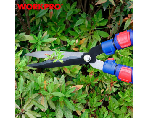 Ножницы телескопические для живой изгороди с волнистым лезвием WORKPRO 625-825 мм WP332017