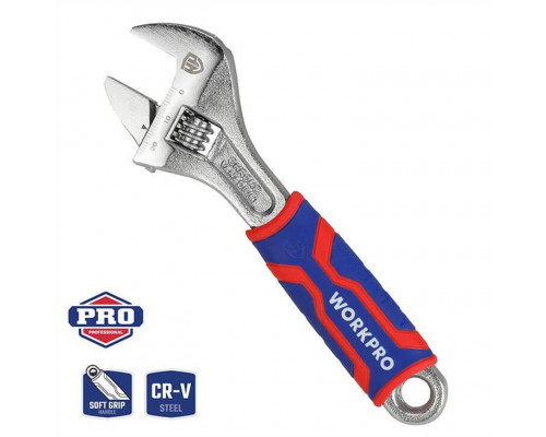 Разводной ключ WORKPRO 150 мм CR-V WP272010