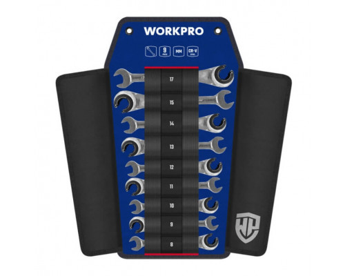 Набор ключей комбинированных трещоточных 8-17 мм WORKPRO WP202571